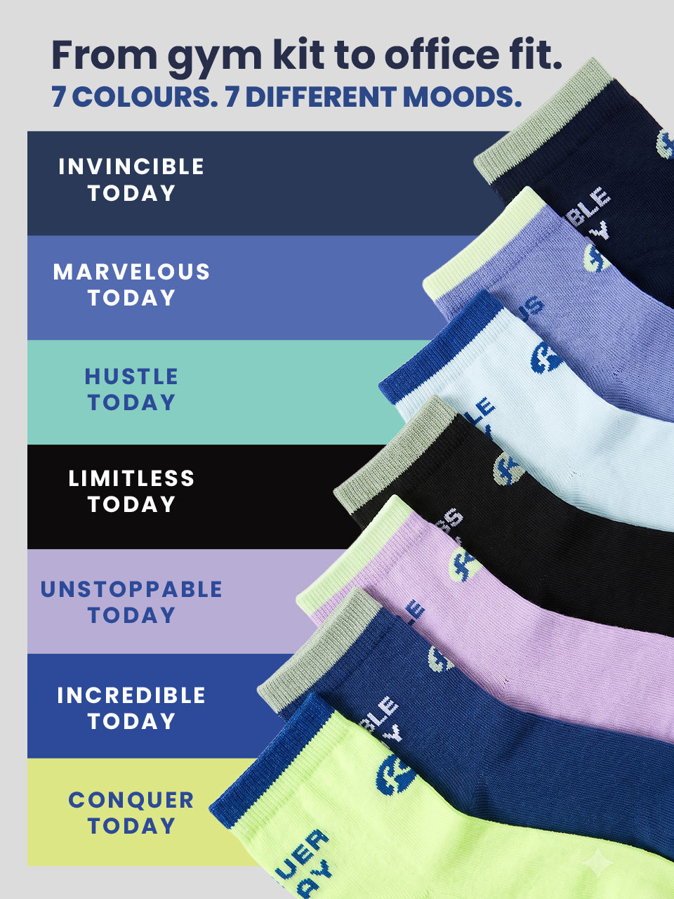 Everyday Expression Ankle Socks – Pack of 7
