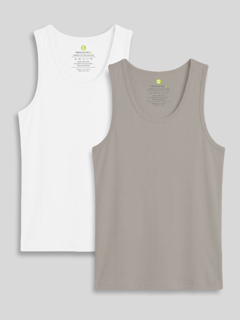Twin Skin Organic Bamboo Vest - Comfort Fit (Pack of 2)