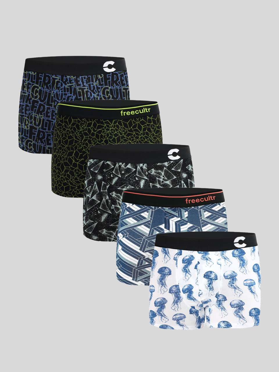 Men's Cotton Printed Trunk (Pack of 5)