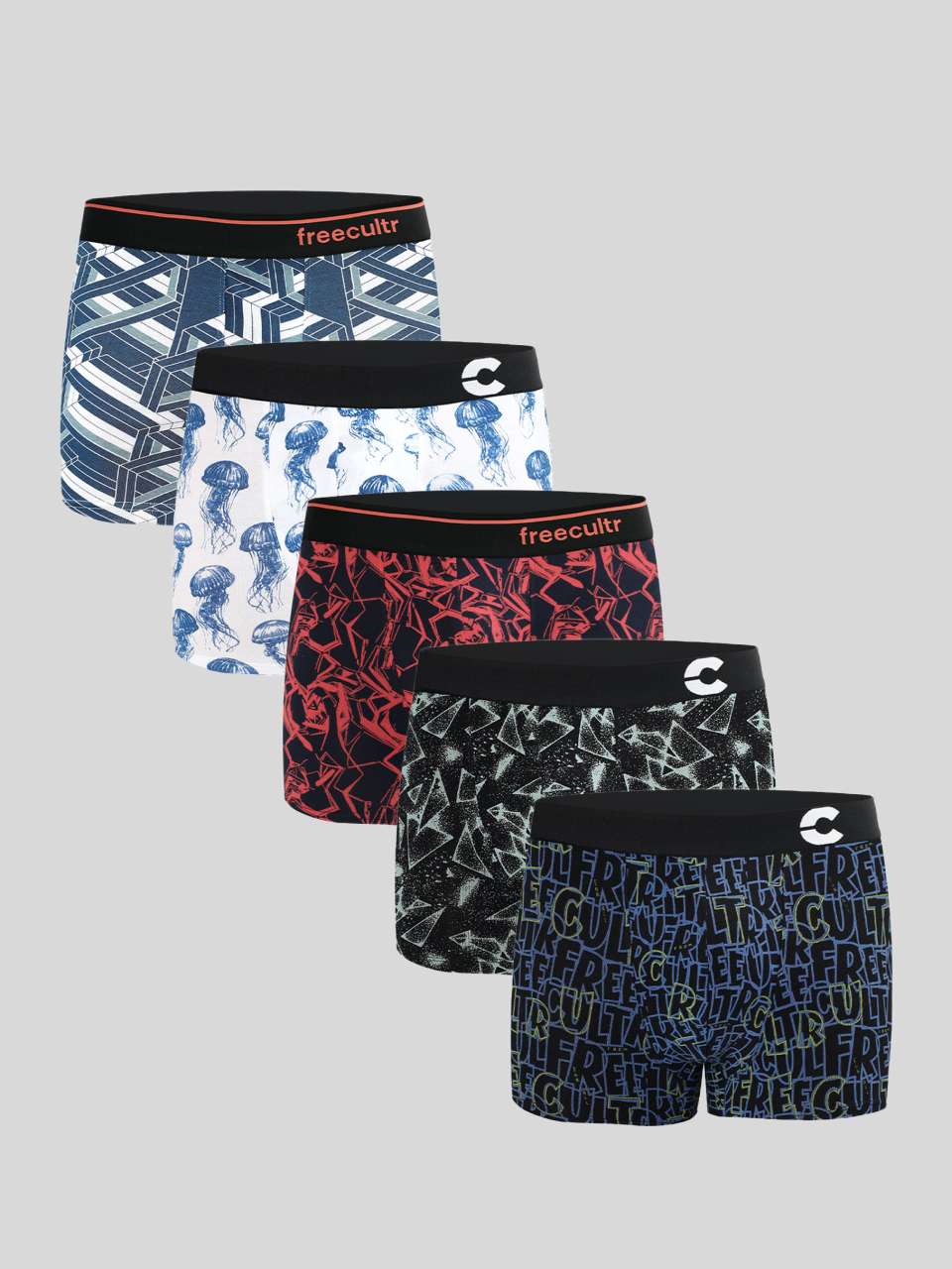Men's Cotton Printed Trunk (Pack of 5)