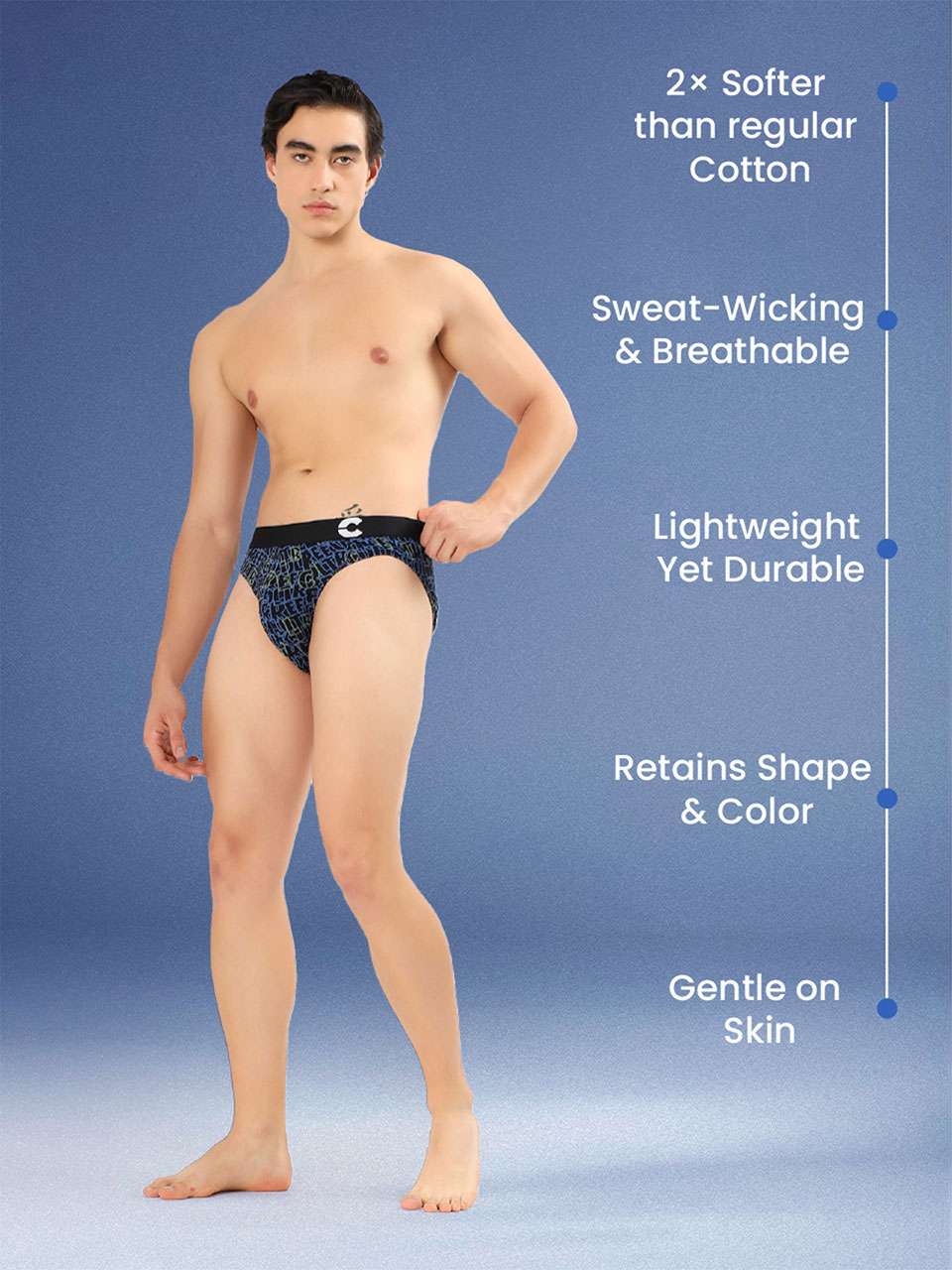Men's Cotton Printed Briefs (Pack of 2)