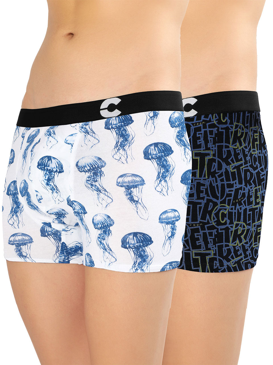 Freecultr Men's Cotton Printed Trunk - Pack Of 2