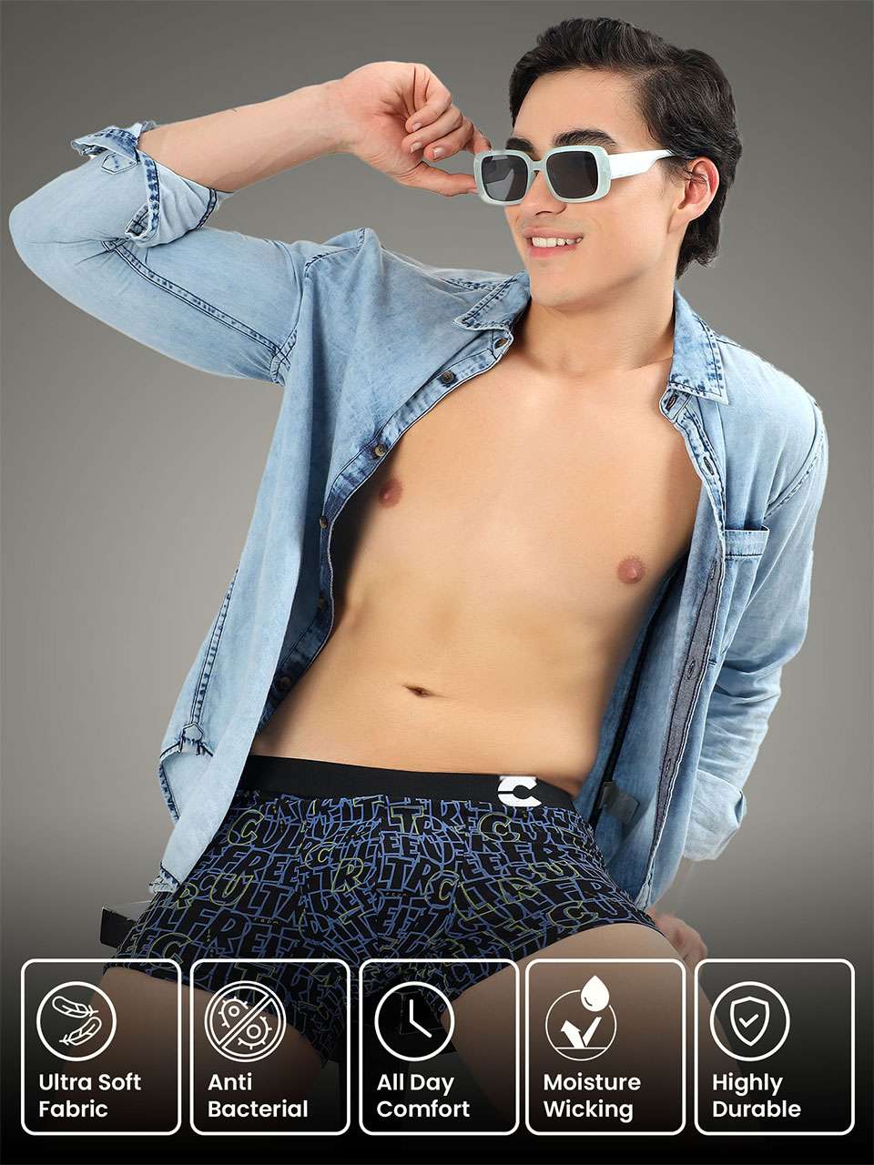 Men's Cotton Printed Trunk (Pack of 1)
