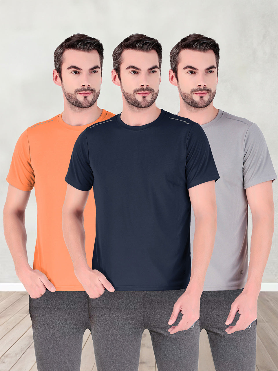 Men's Activewear Sports T-shirt Pack of 3