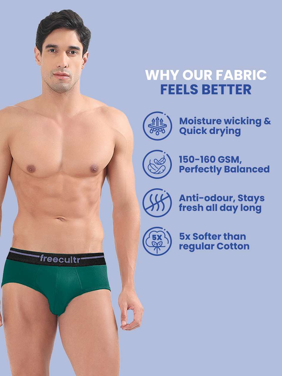Men’s Adaptive Cotton Stretch Briefs Pack of 1