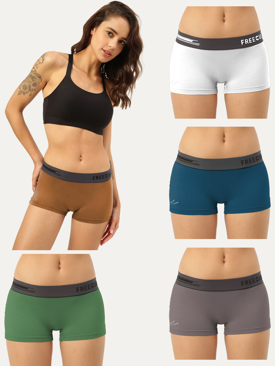 Women's Micro Modal Boy Shorts (Pack of 5)