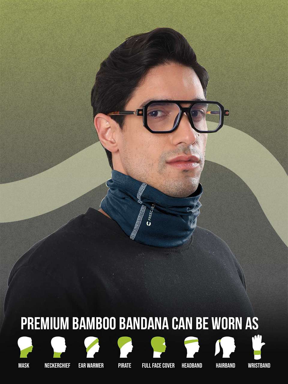 Unisex Organic Bandana Masks - Plain (Pack of 3)