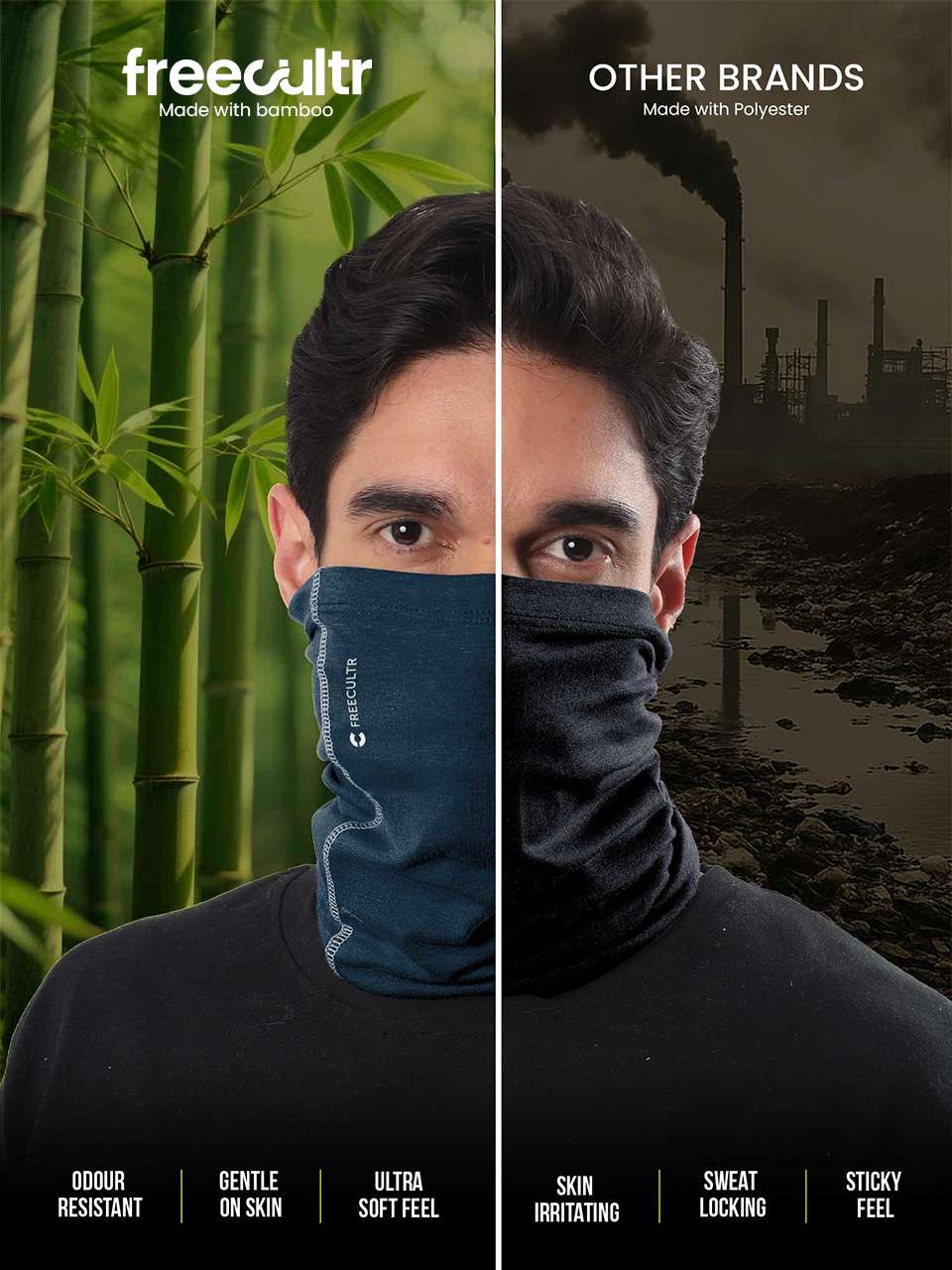 Unisex Organic Bandana Masks - Plain (Pack of 3)