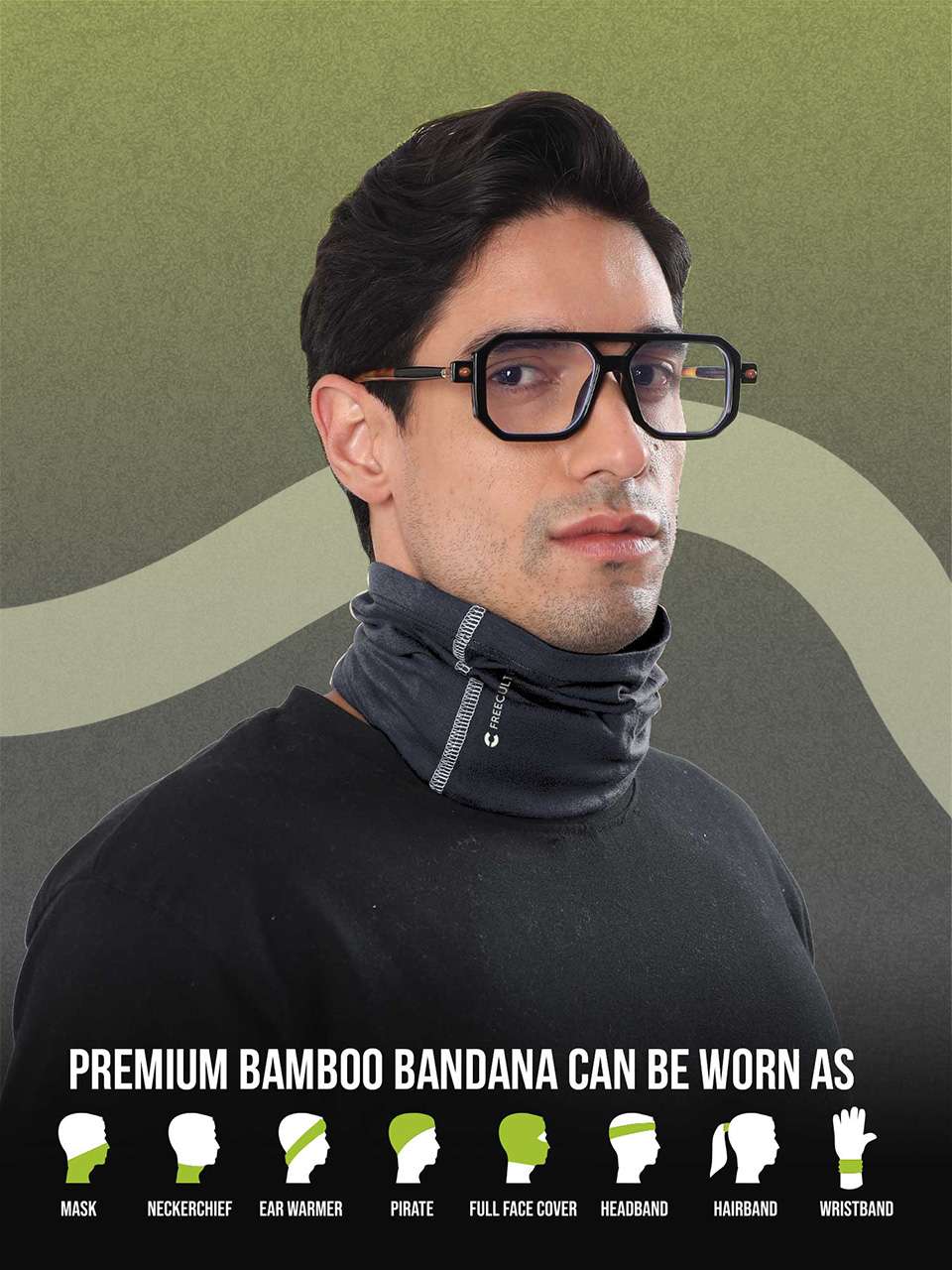 Unisex Organic Bandana Masks - Printed (Pack of 3)
