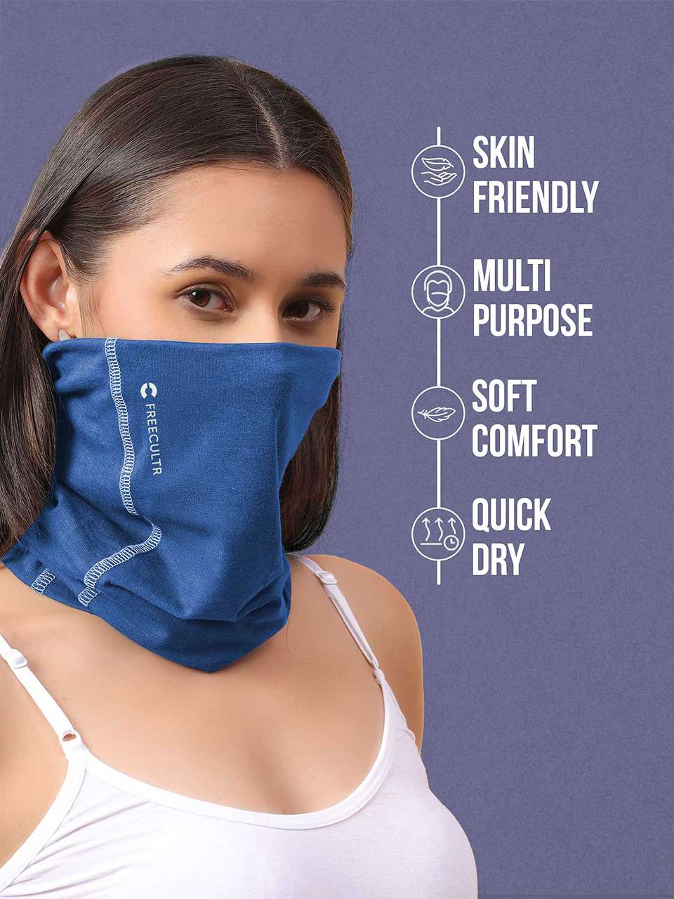 Unisex Organic Bandana Masks - Plain (Pack of 4)