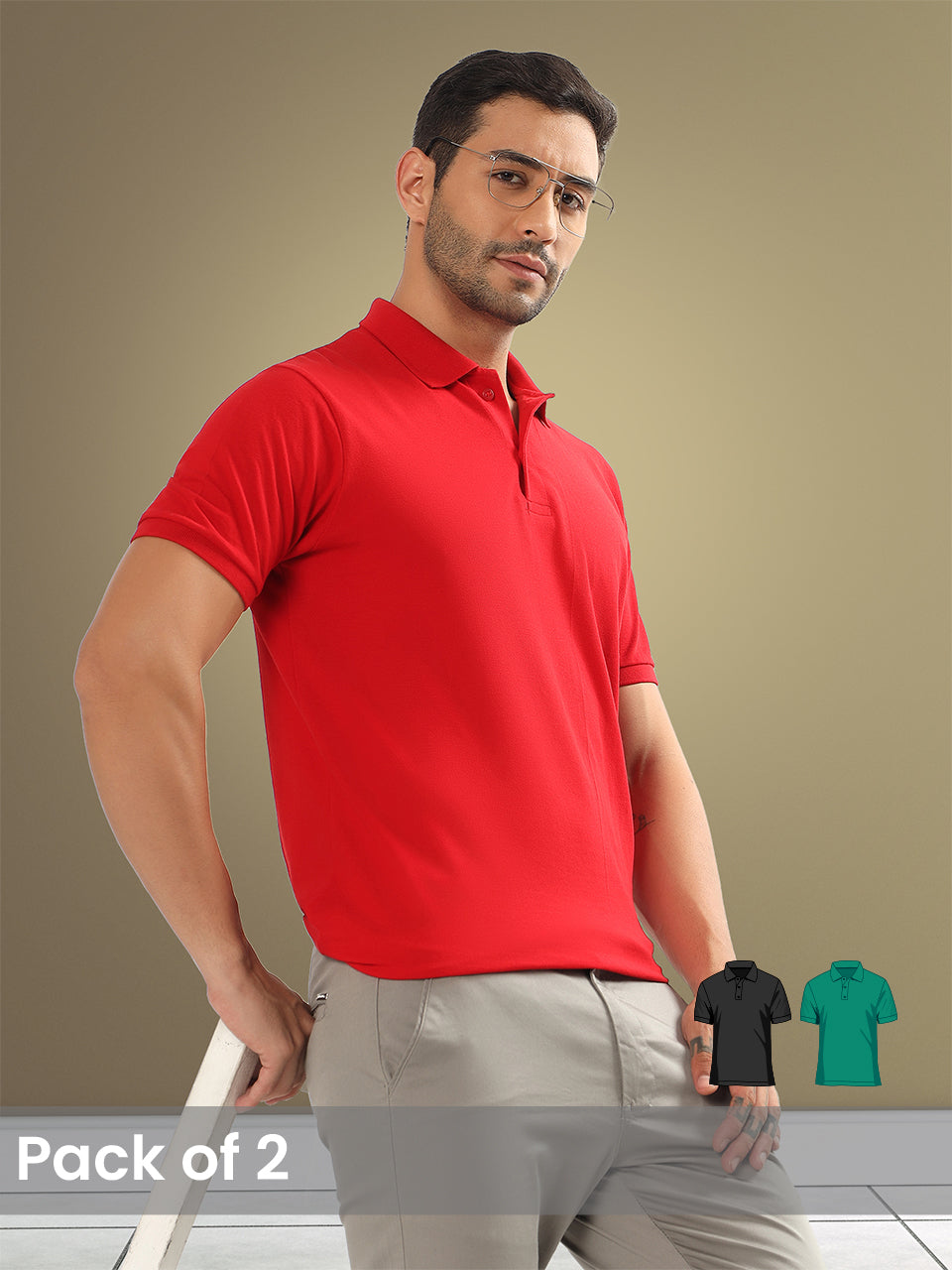 Organic Cotton Polo T-Shirt Pack of 2