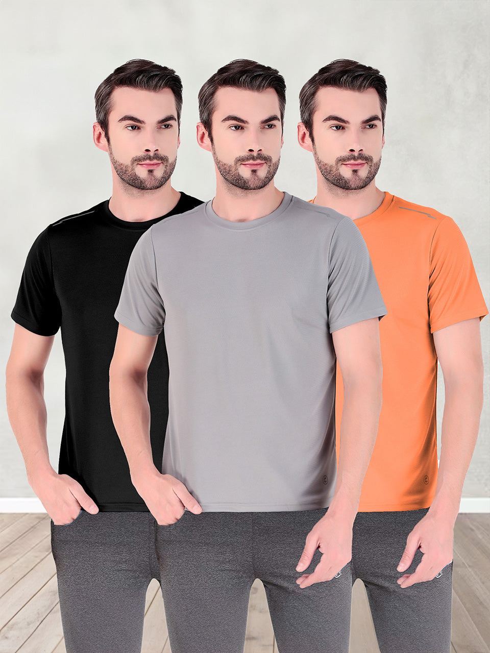 Men's Activewear Sports T-shirt Pack of 3