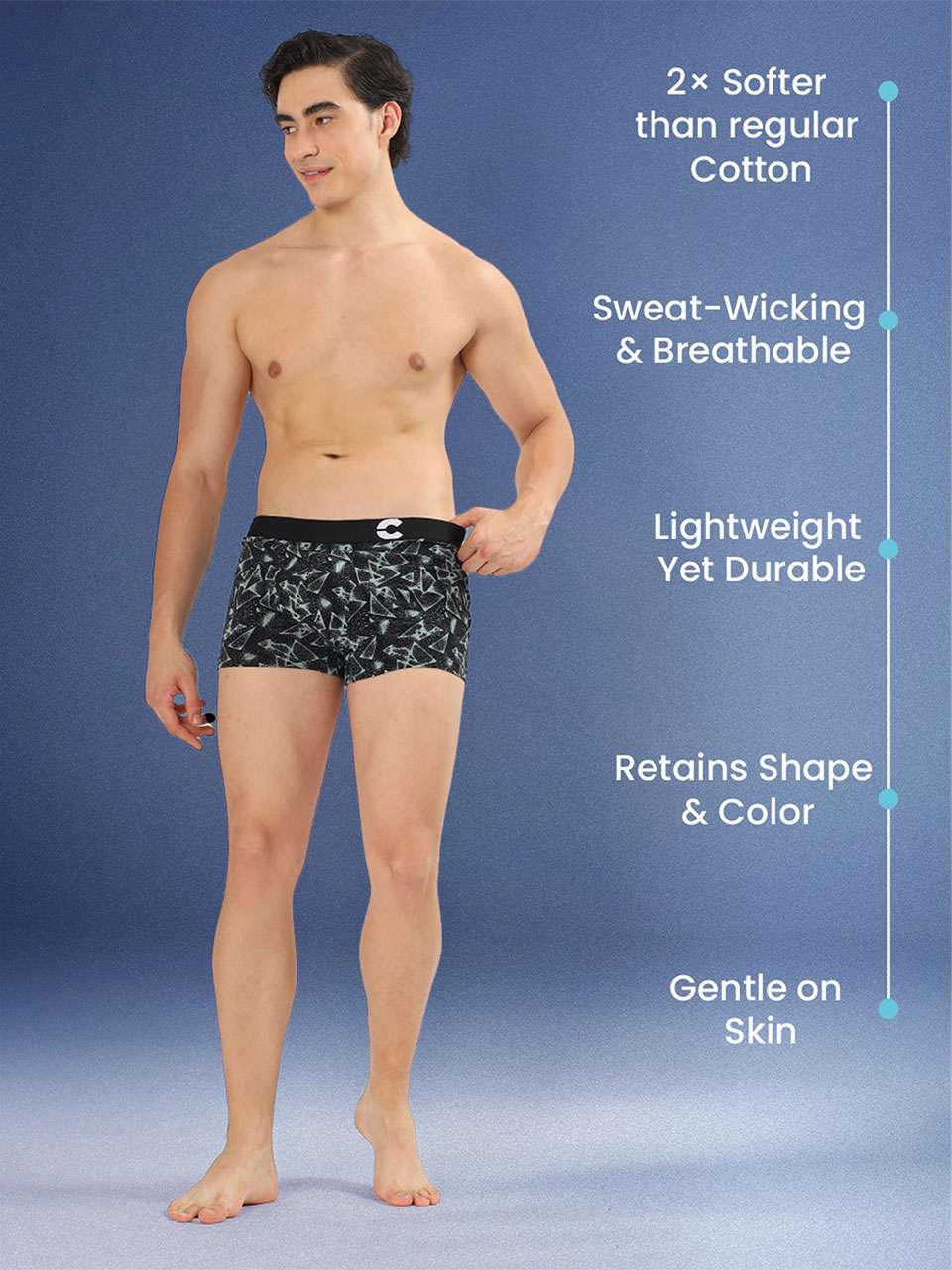 Men's Cotton Printed Trunk (Pack of 1)