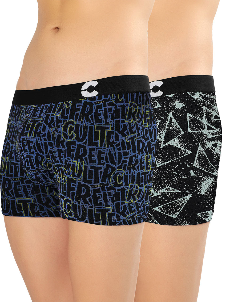 Freecultr Men's Cotton Printed Trunk - Pack Of 2
