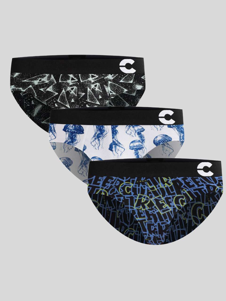 Men's Cotton Printed Briefs (Pack of 3)