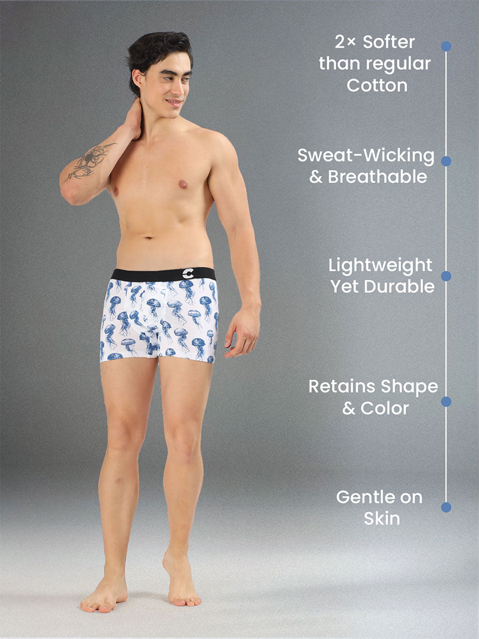 Freecultr Men's Cotton Printed Trunk - Pack Of 3