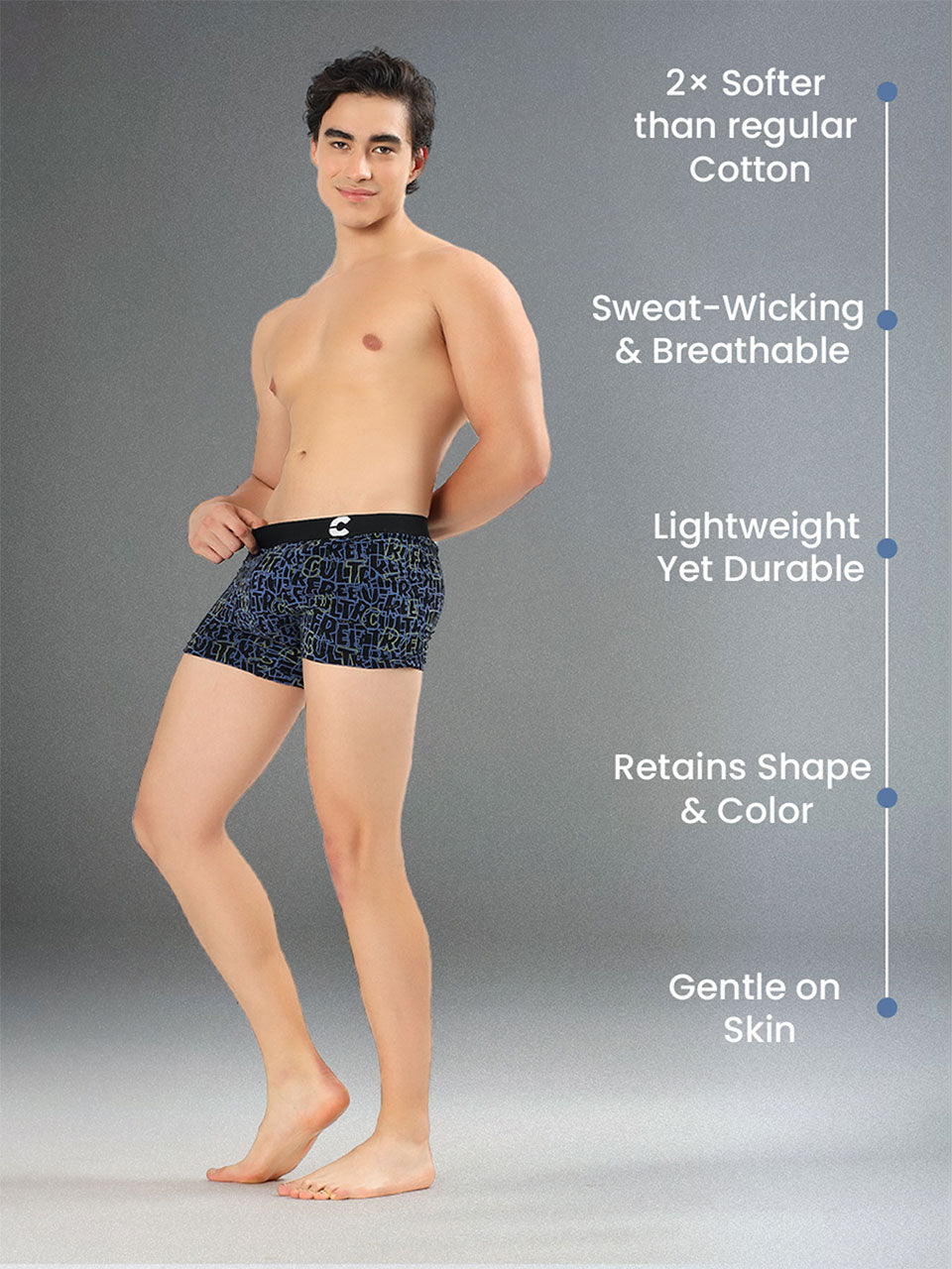 Freecultr Men's Cotton Printed Trunk - Pack Of 3