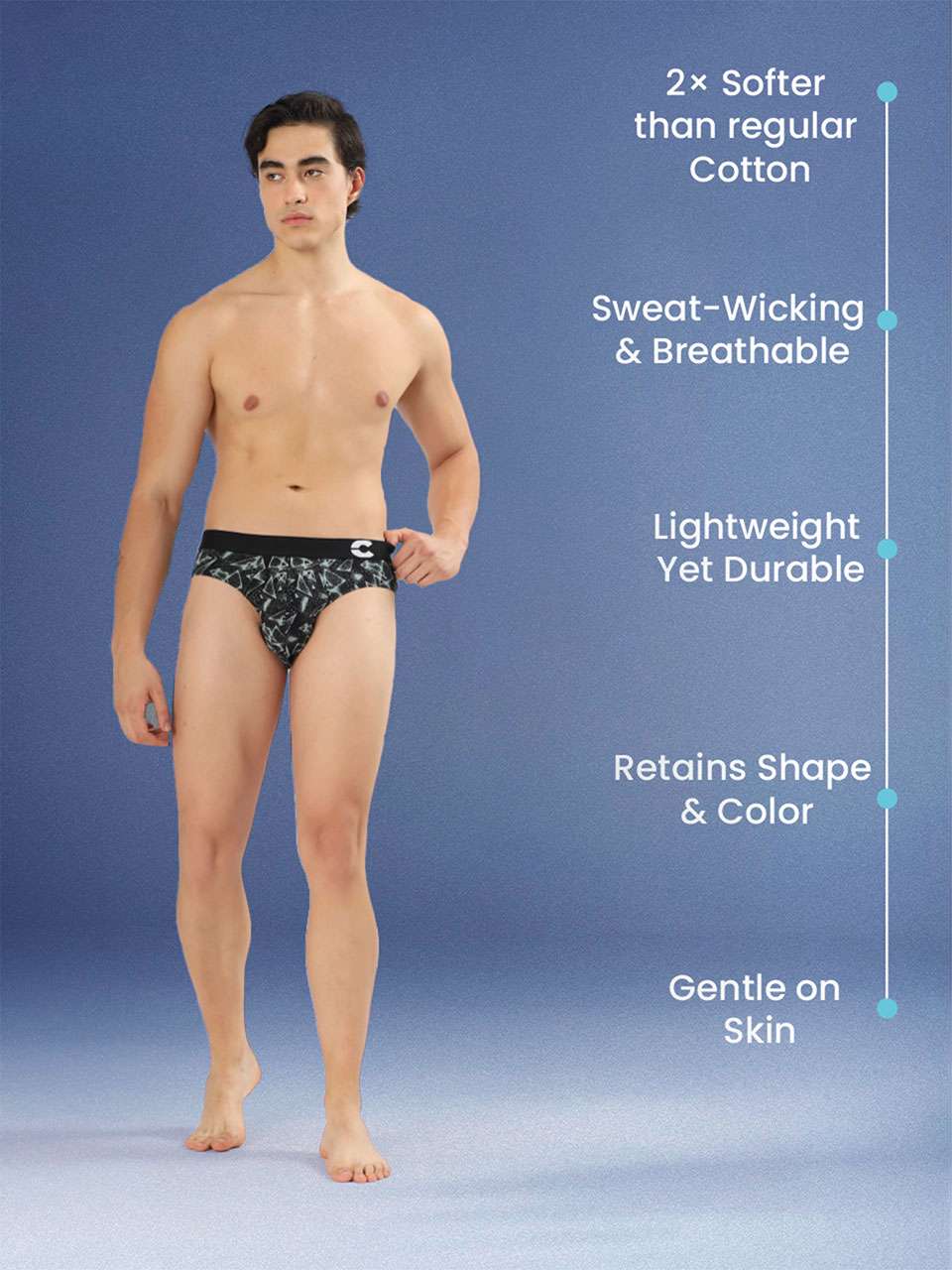 Men's Cotton Printed Briefs (Pack of 2)