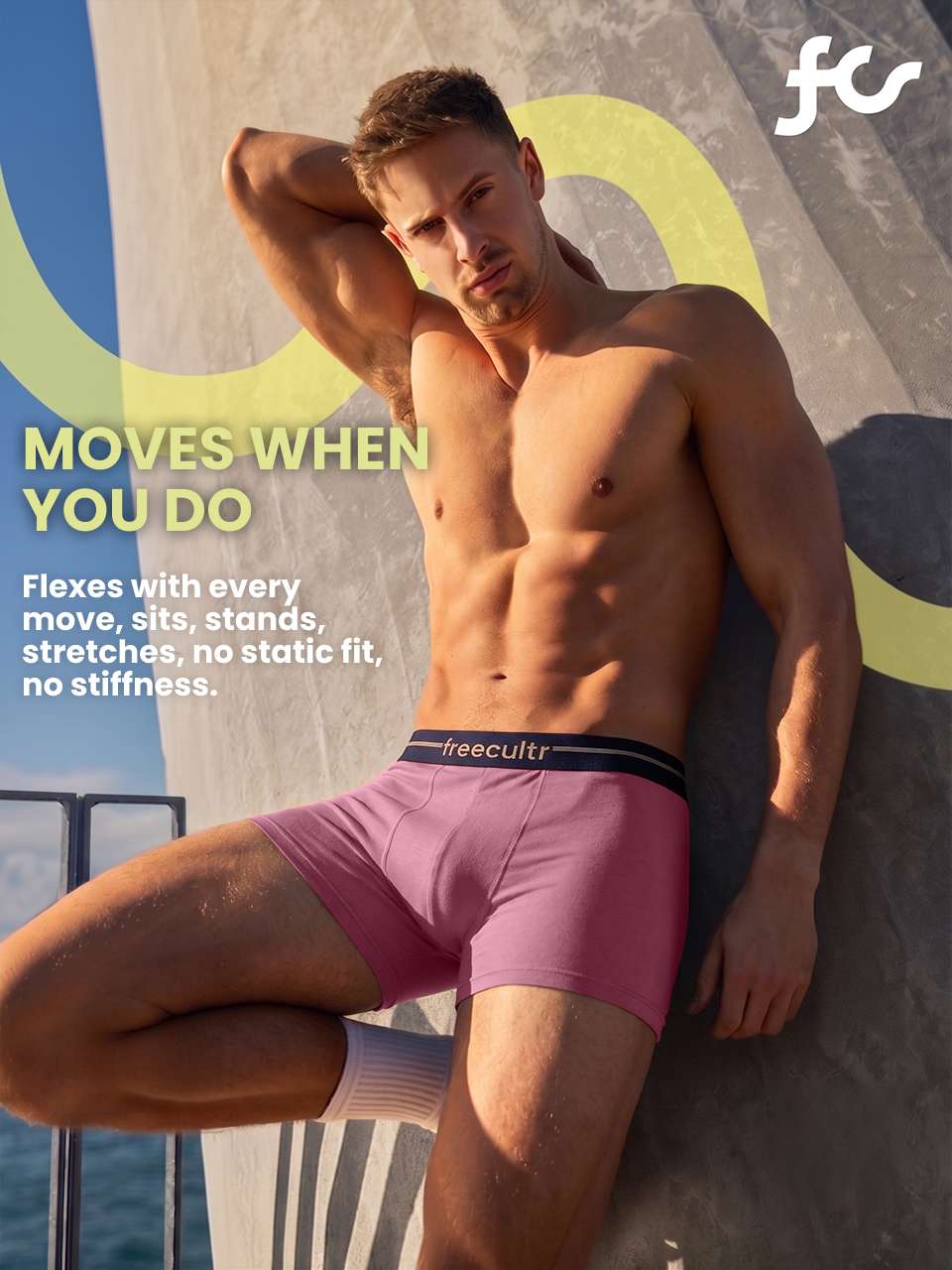 Men’s Adaptive Cotton Stretch Trunks Pack of 1