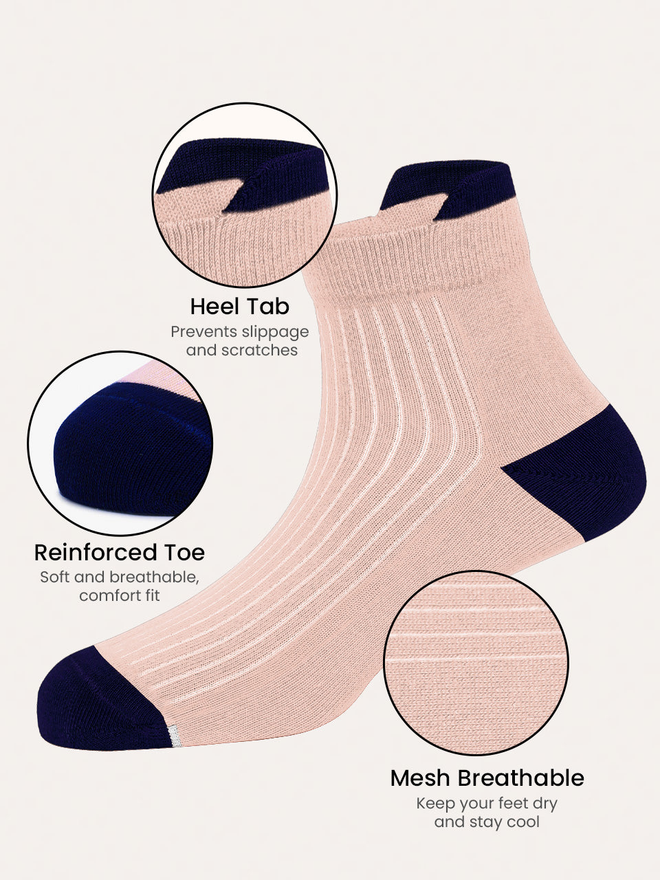 Bamboo Ankle Socks-Pack of 3