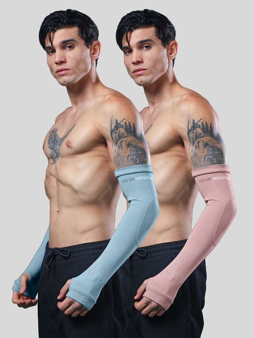 Unisex White Arm Sleeves (Pack of 2)