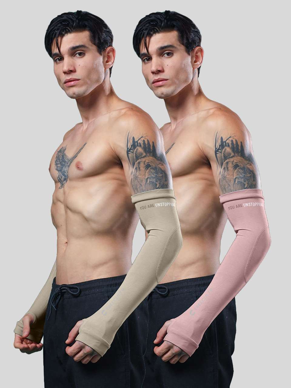 Unisex White Arm Sleeves (Pack of 2)