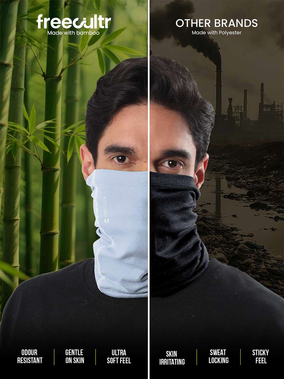 Unisex Organic Bandana Masks - Plain (Pack of 3)