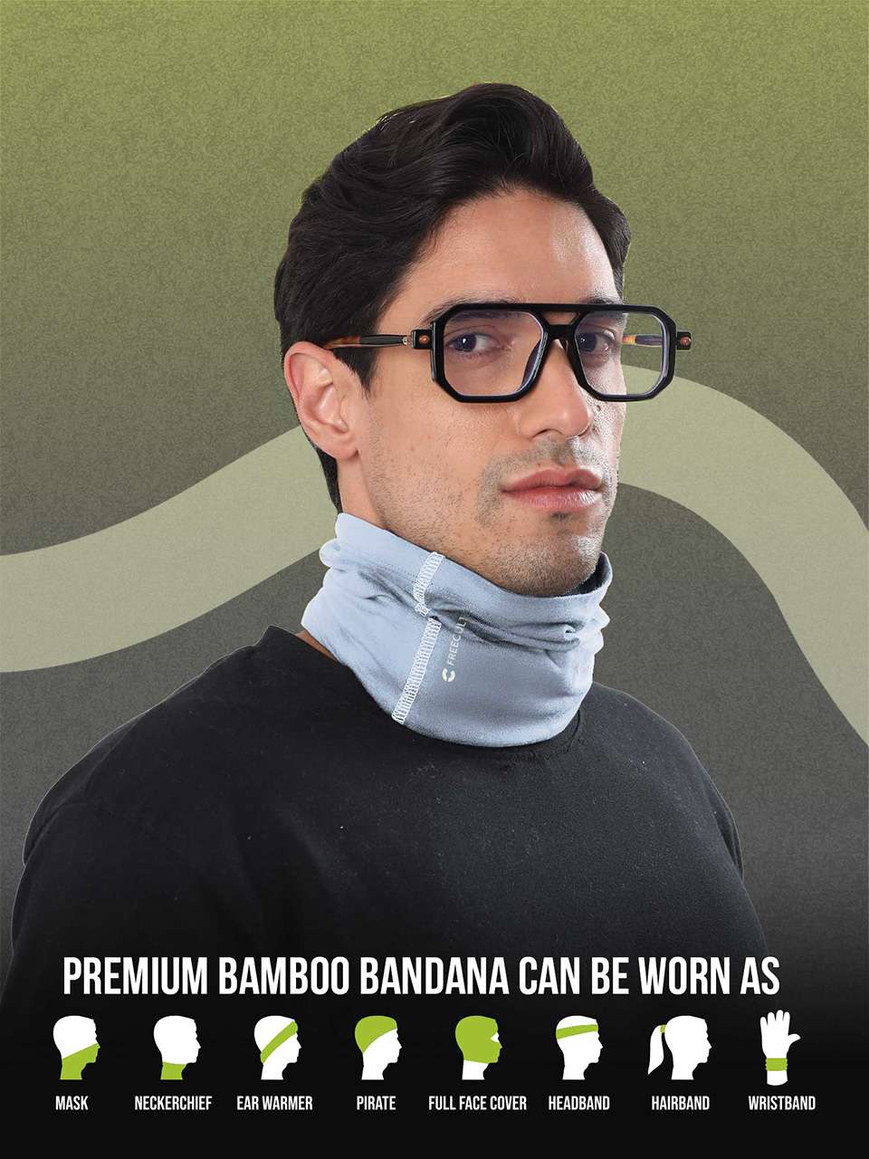 Unisex Organic Bandana Masks - Printed (Pack of 3)