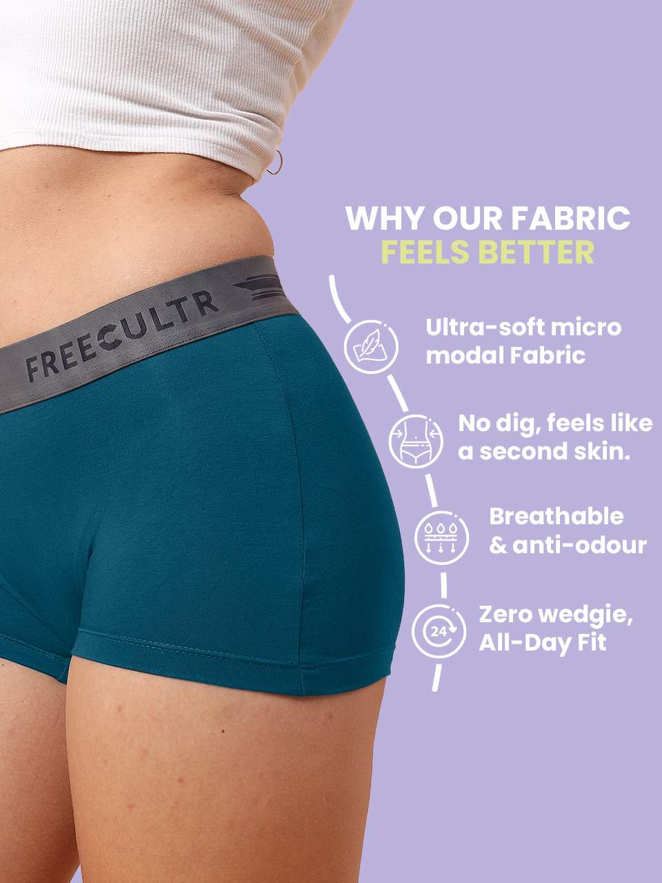 Women's Micro Modal Boy Shorts (Pack of 3)