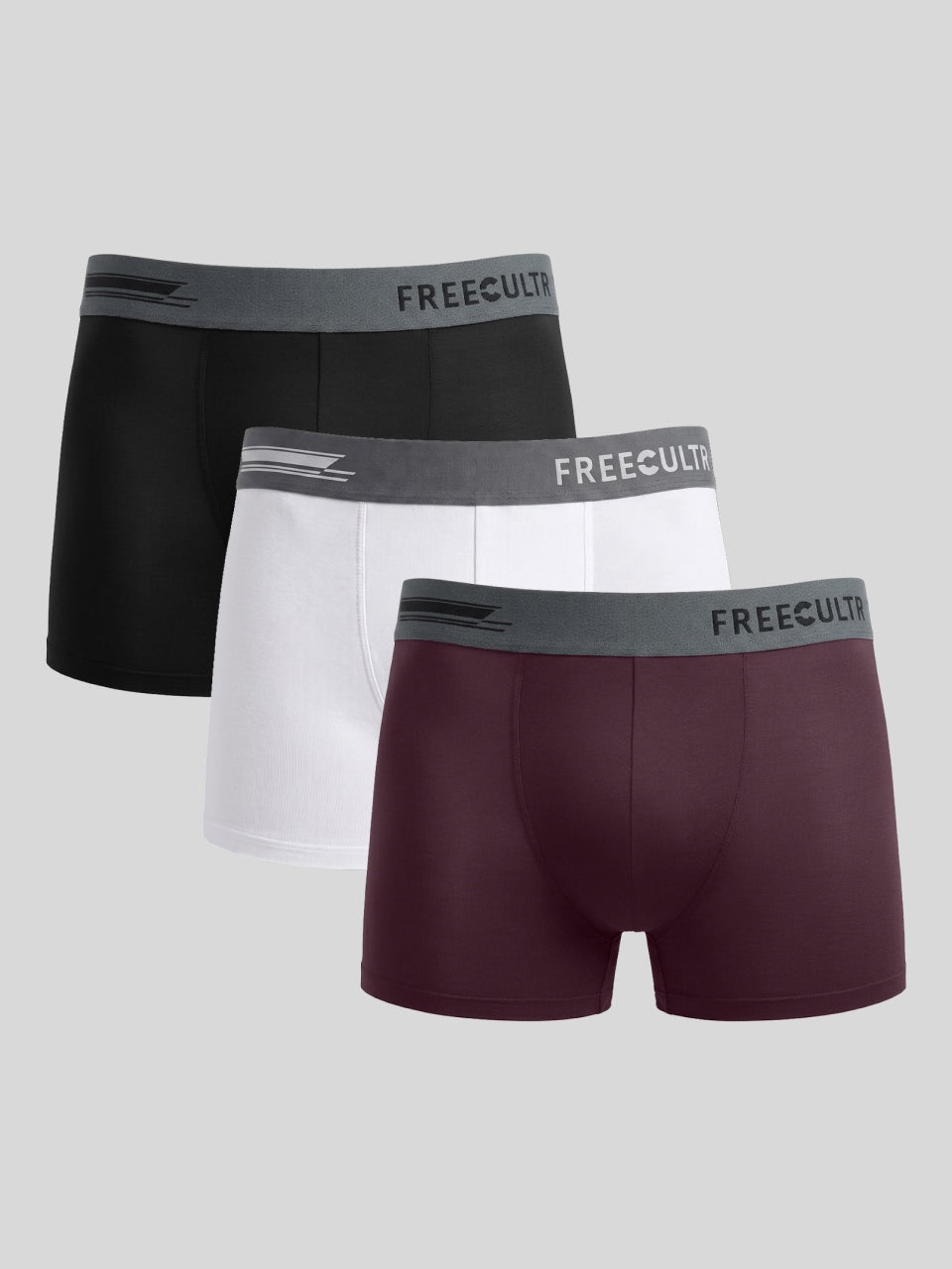 Men's Anti-Bacterial Micro Modal Trunk in Contrast Waistband (Pack of 3)