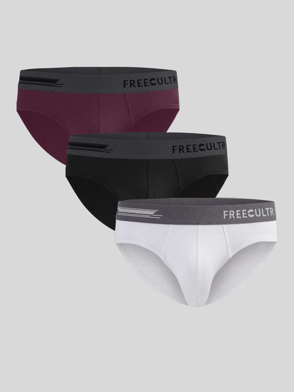 Men's Anti-Bacterial Micro Modal Brief in Contrast Waistband (Pack of 3)