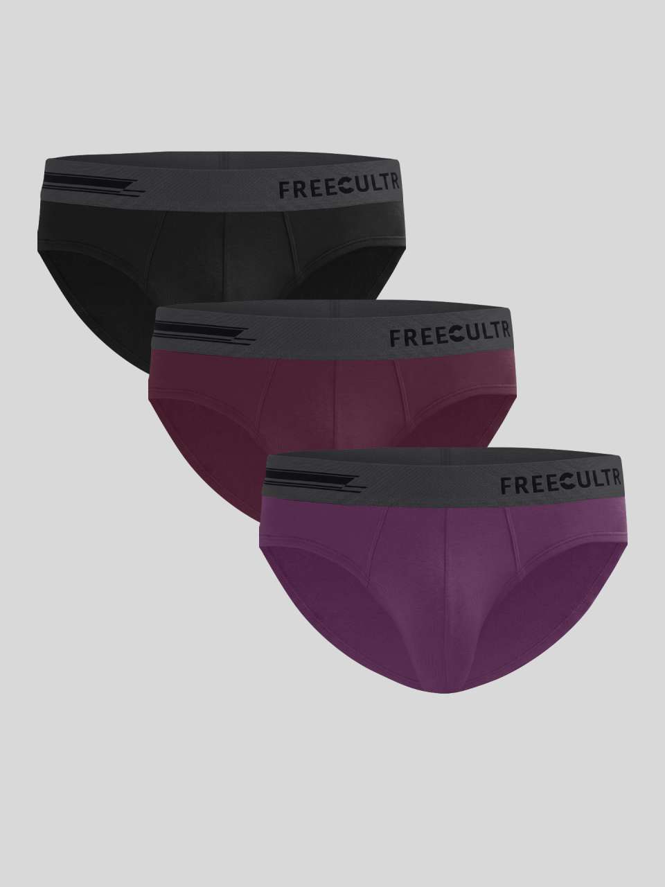 Men's Anti-Bacterial Micro Modal Brief in Contrast Waistband (Pack of 3)