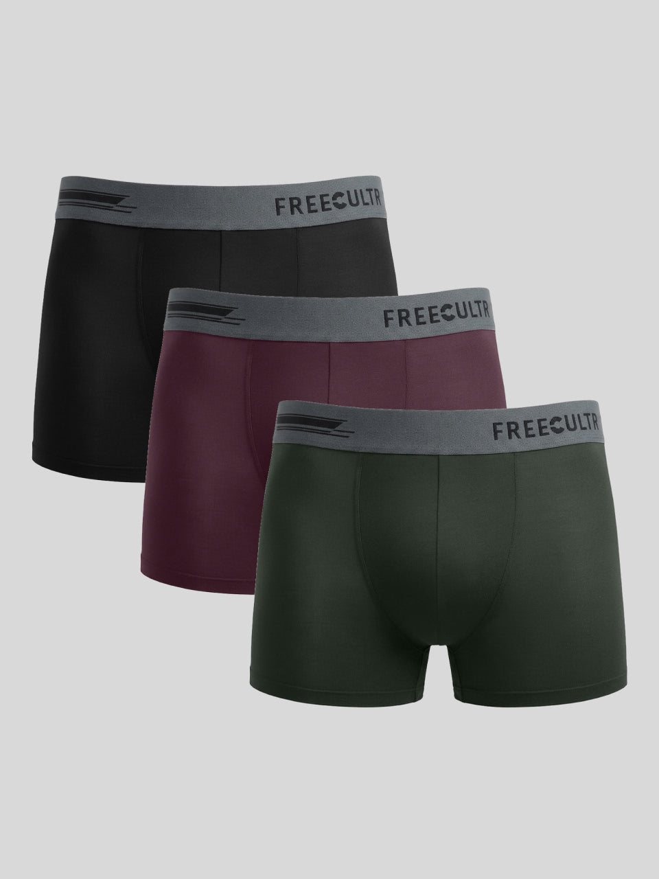 Men's Anti-Bacterial Micro Modal Trunk in Contrast Waistband (Pack of 3)