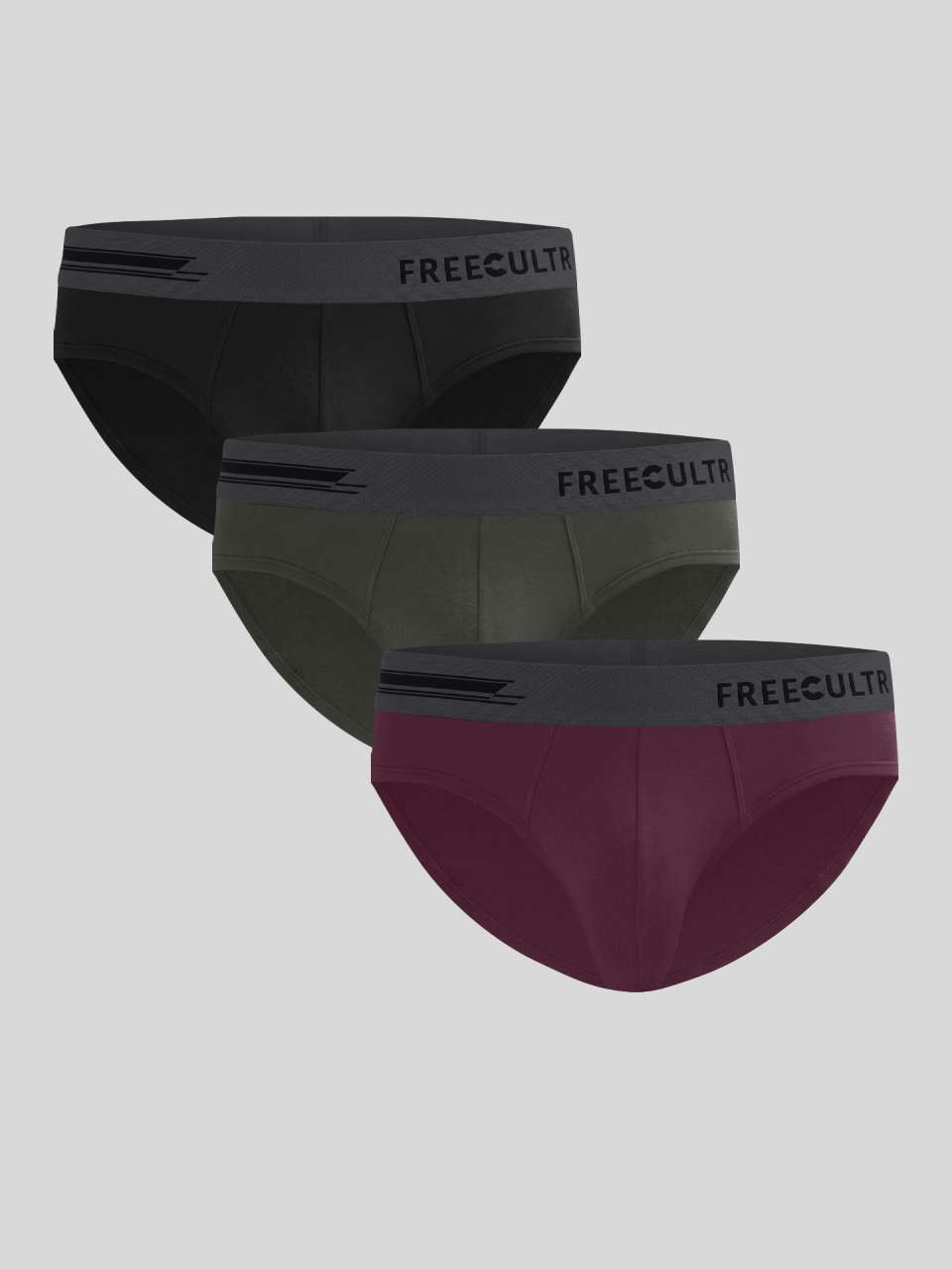 Men's Anti-Bacterial Micro Modal Brief in Contrast Waistband (Pack of 3)