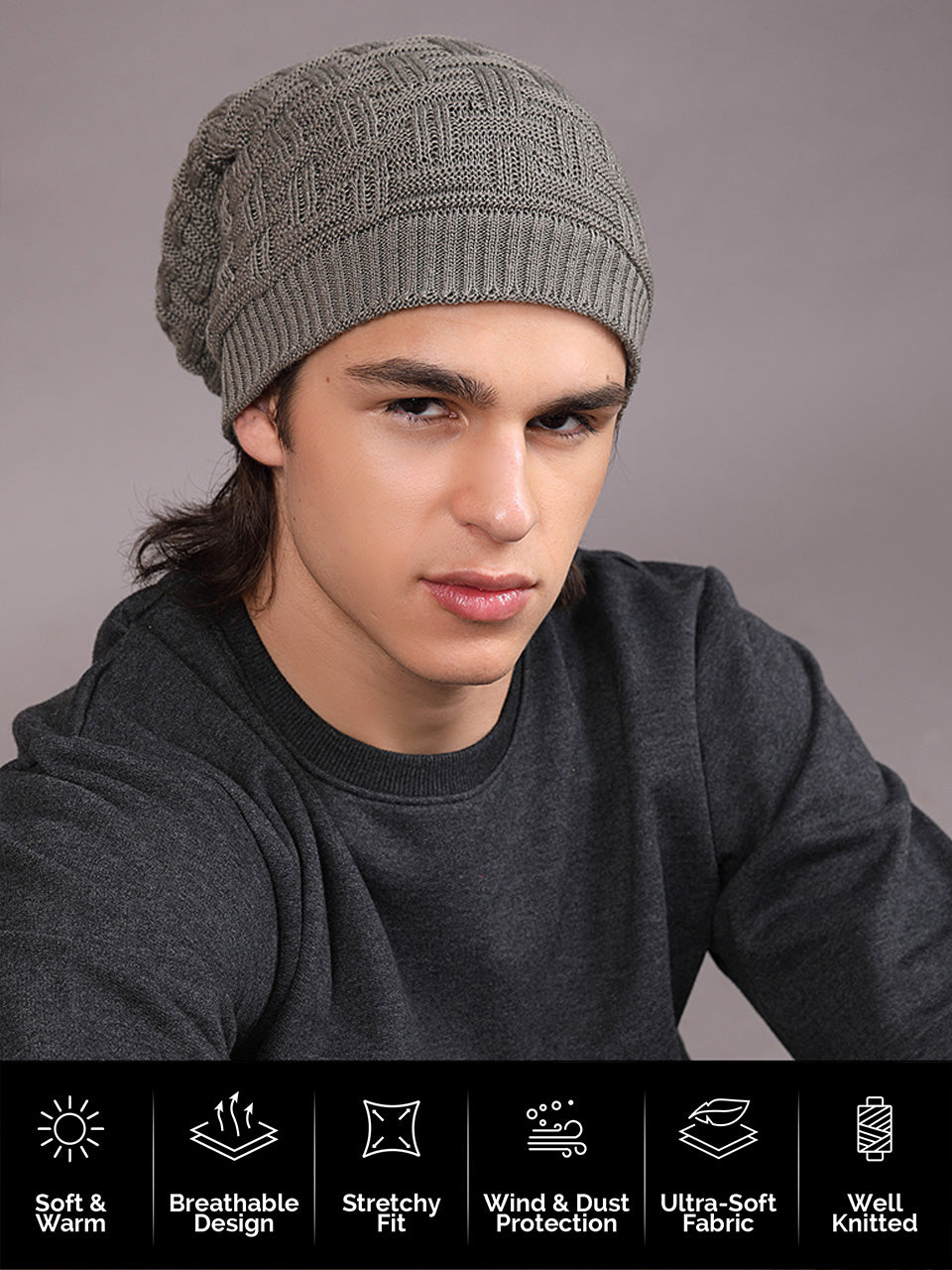 Unisex Long Beanie