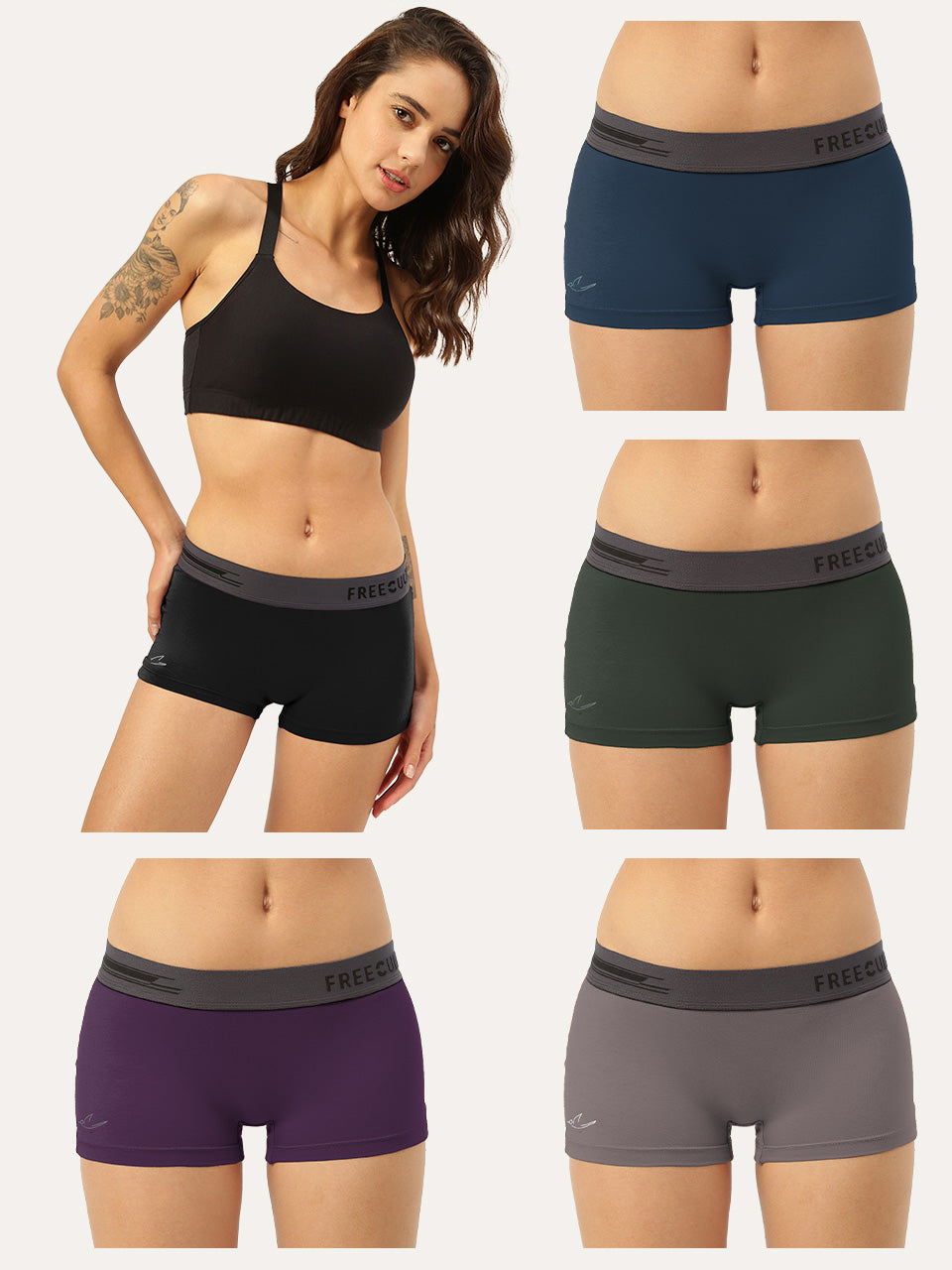 Women's Micro Modal Boy Shorts (Pack of 5)