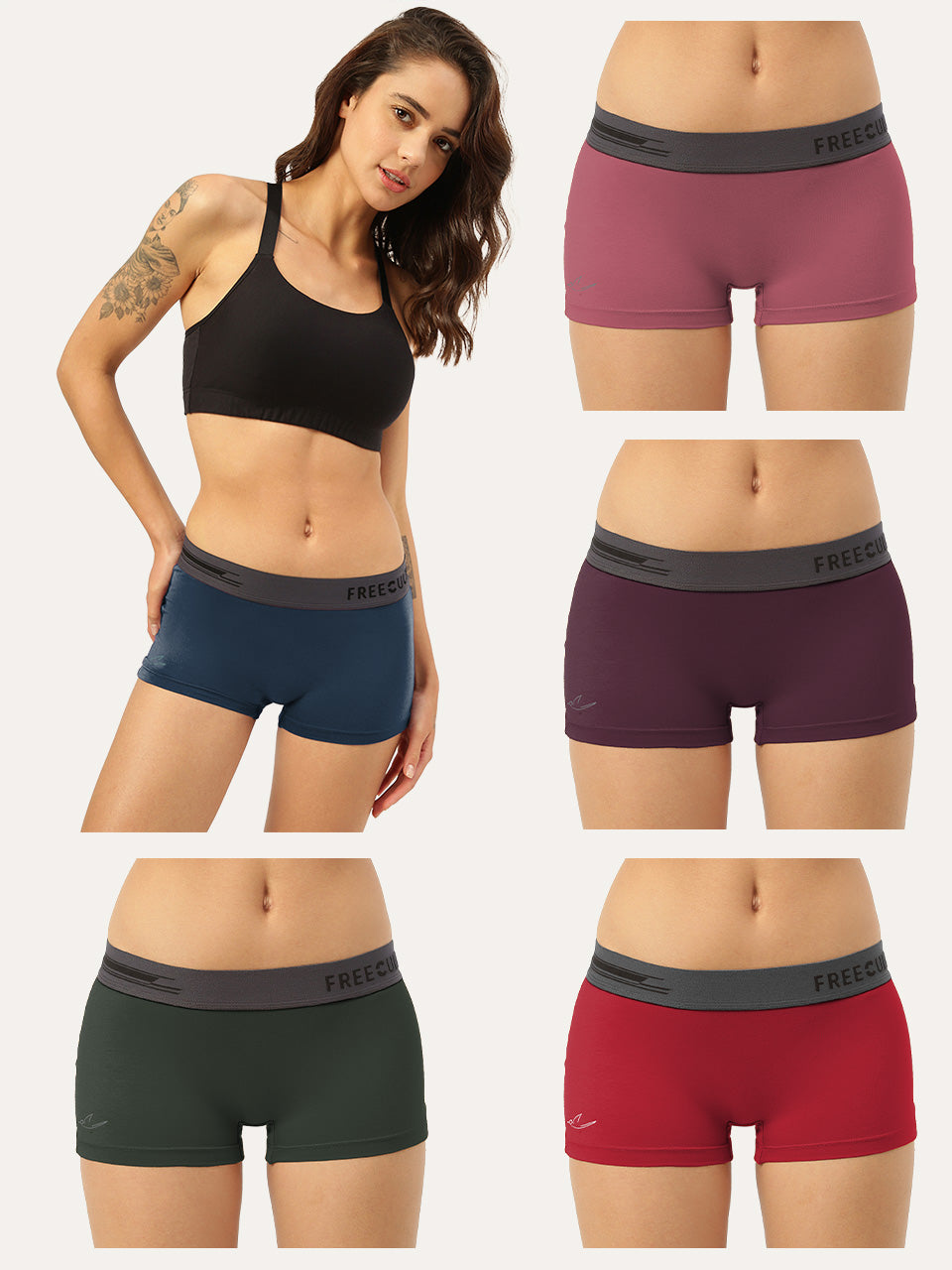 Women's Micro Modal Boy Shorts (Pack of 5)