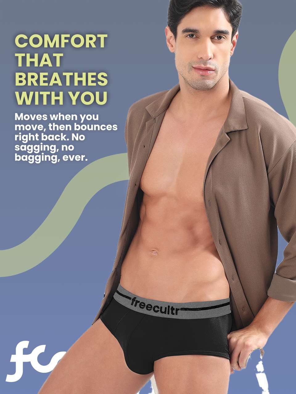 Men’s Adaptive Cotton Stretch Briefs Pack of 2
