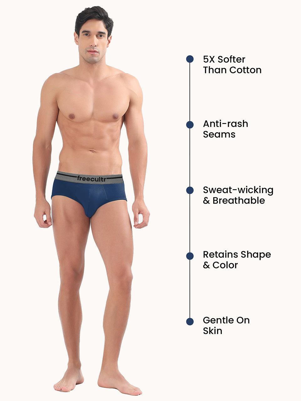 Men’s Adaptive Cotton Stretch Briefs Pack of 3