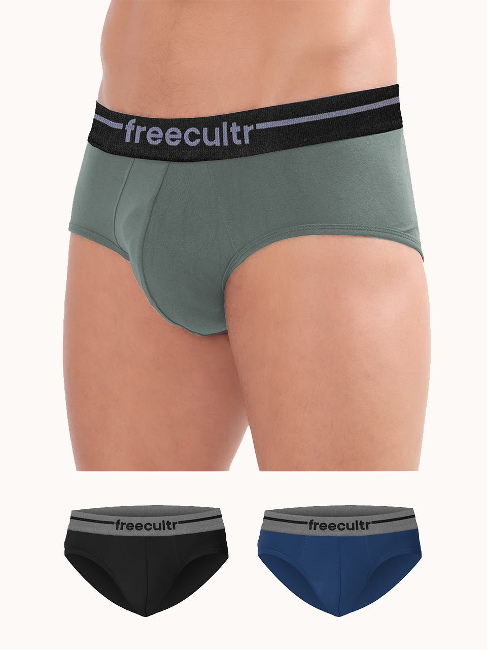 Men’s Adaptive Cotton Stretch Briefs Pack of 3