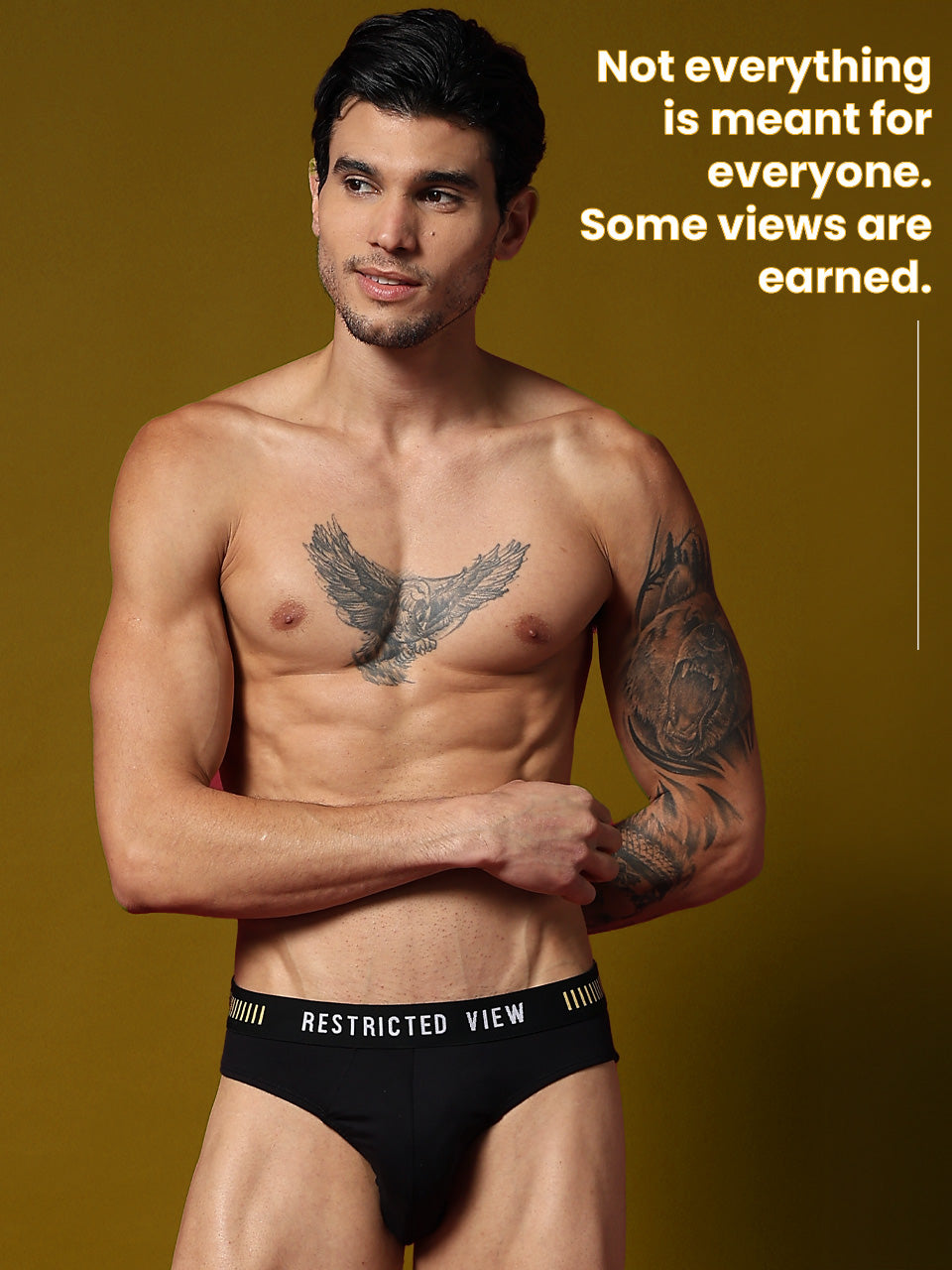 Statement Men's Brief "Restricted View"