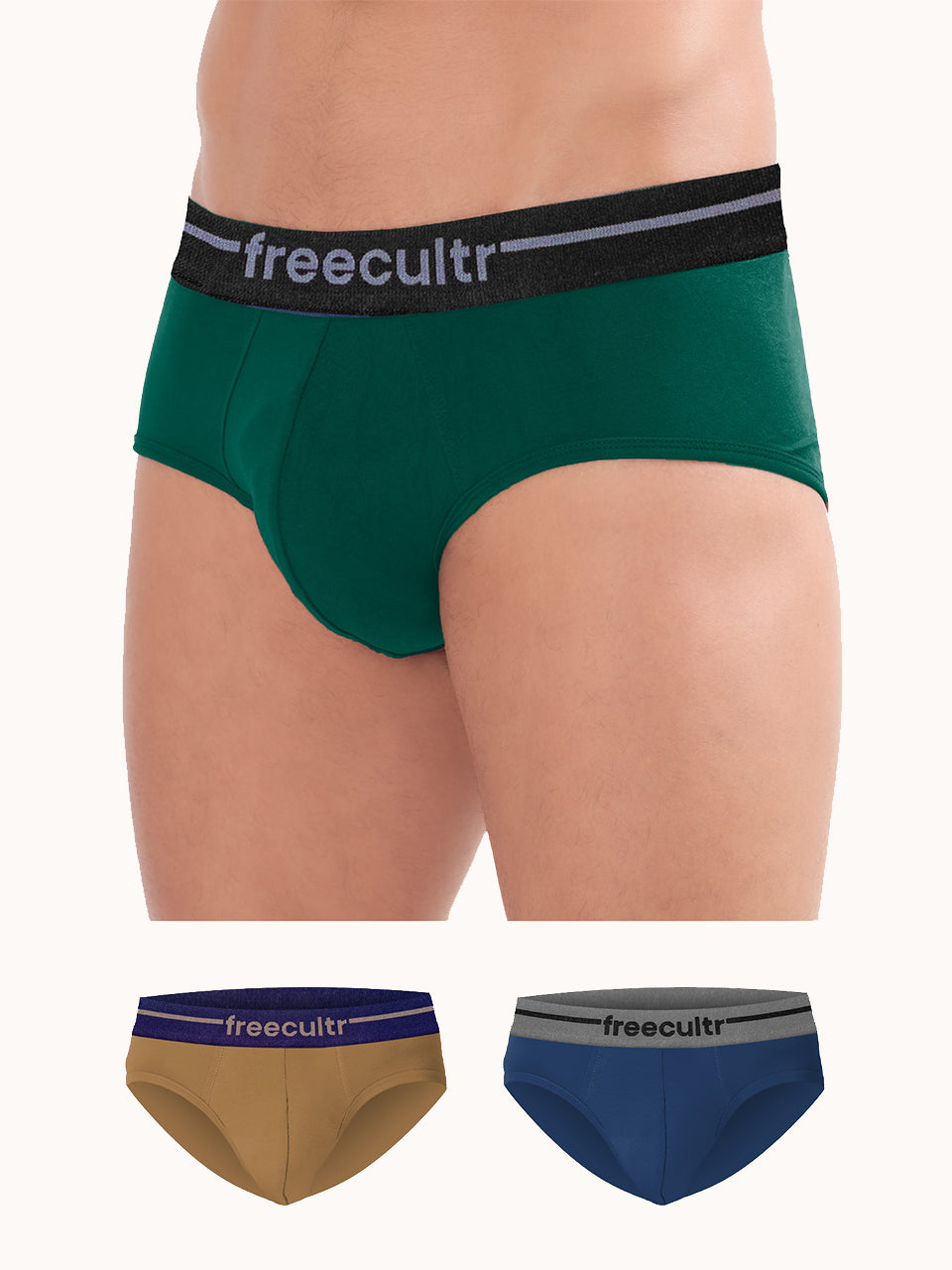 Men’s Adaptive Cotton Stretch Briefs Pack of 3