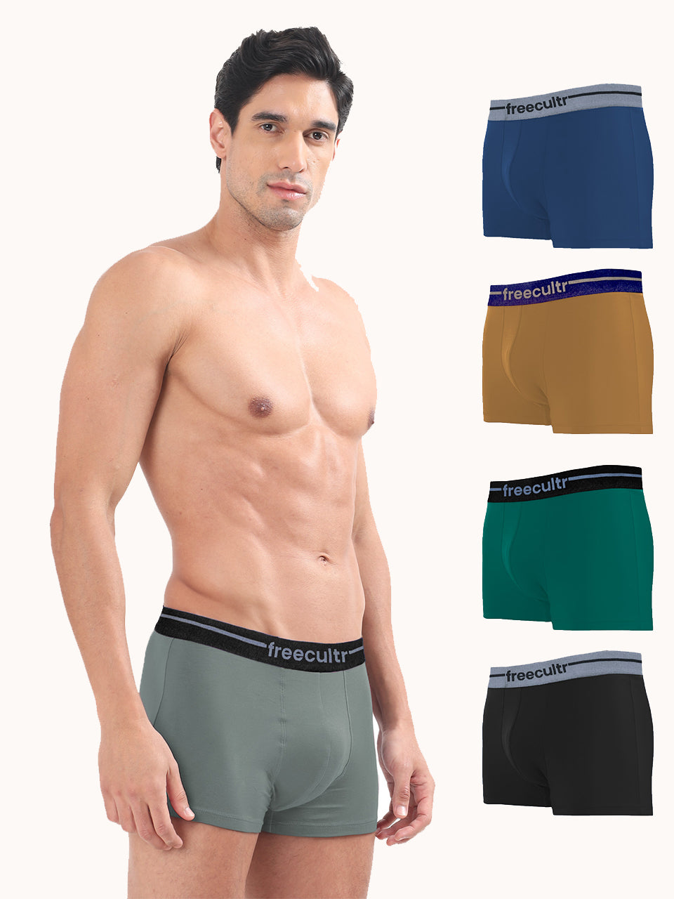 Men’s Adaptive Cotton Stretch Trunks Pack of 5