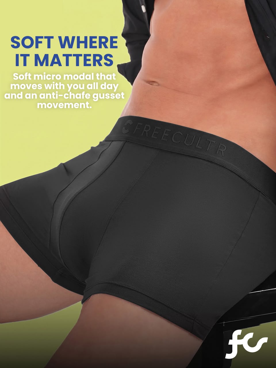 Men's Anti-Bacterial Micro Modal Trunk in Solid Waistband (Pack of 1)