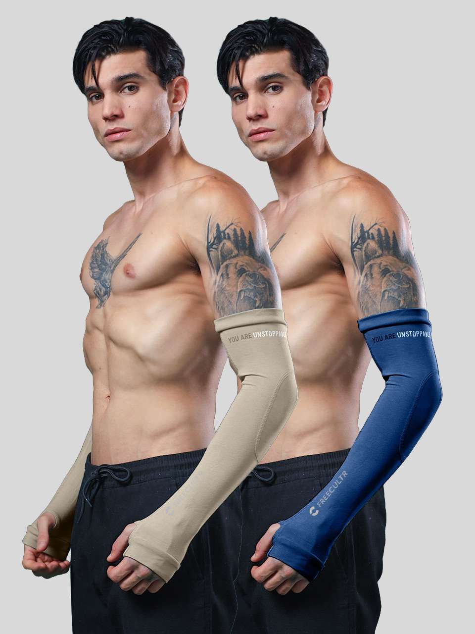 Unisex White Arm Sleeves (Pack of 2)