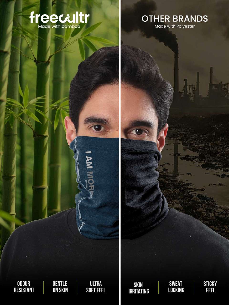 Unisex Organic Bandana Masks - Printed (Pack of 1)