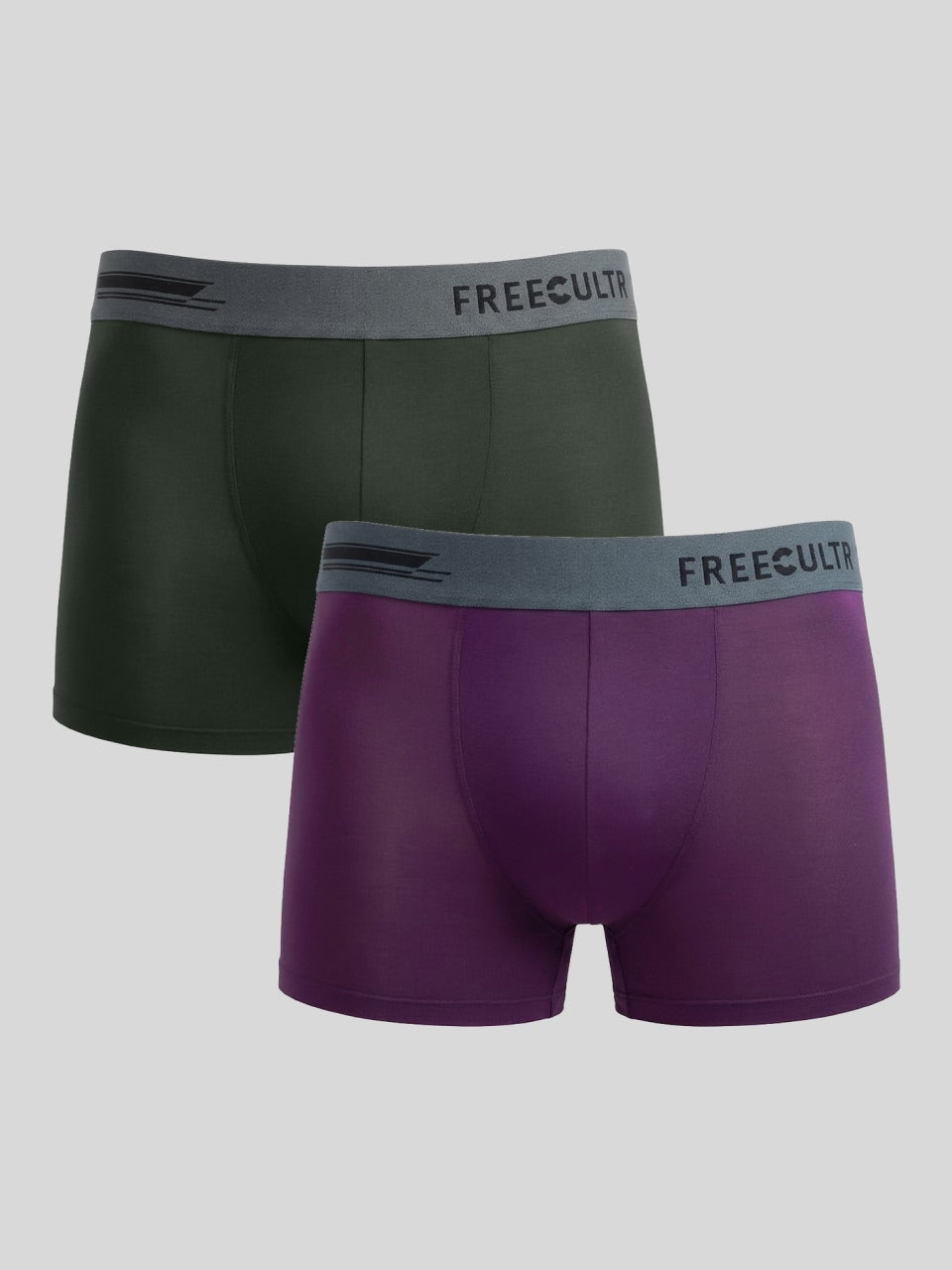 Men's Anti-Bacterial Micro Modal Trunk in Contrast Waistband (Pack of 2)
