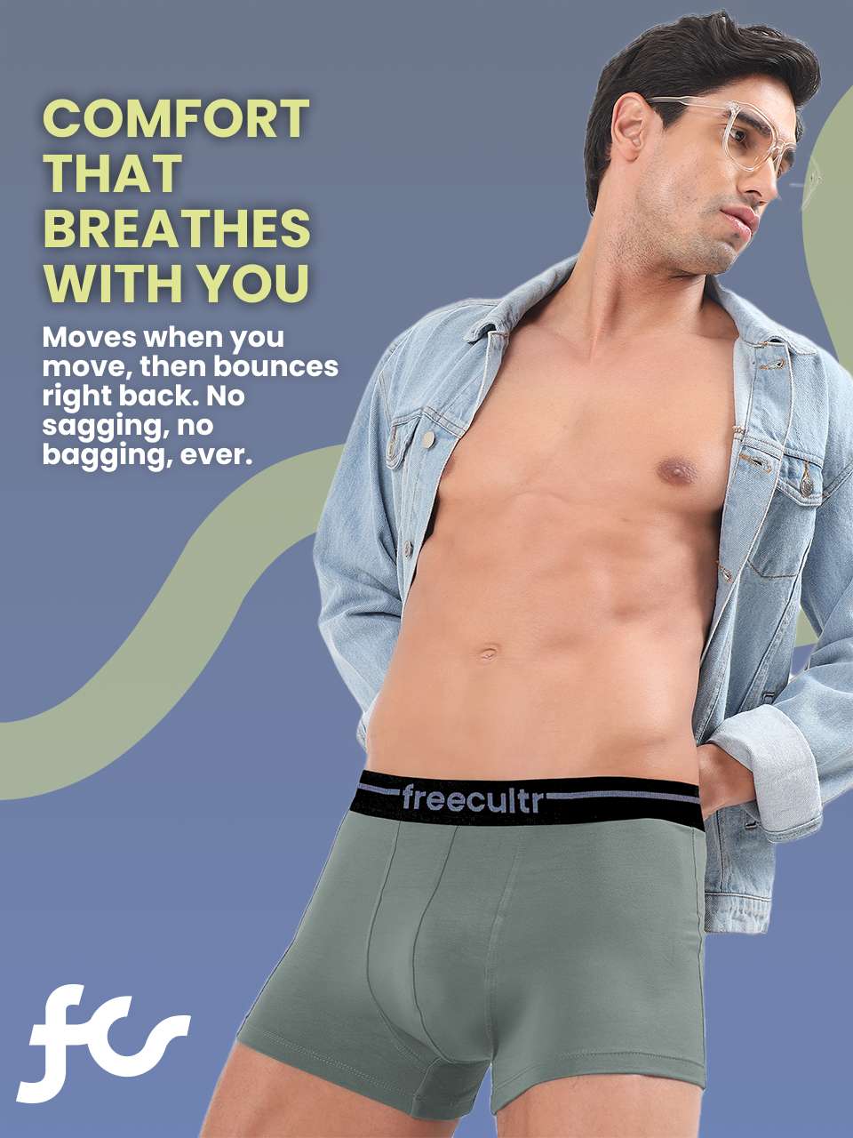 Men’s Adaptive Cotton Stretch Trunks Pack of 1