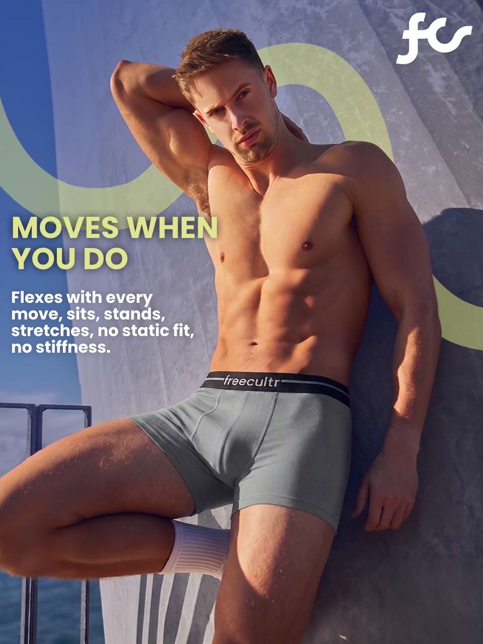 Men’s Adaptive Cotton Stretch Trunks Pack of 1