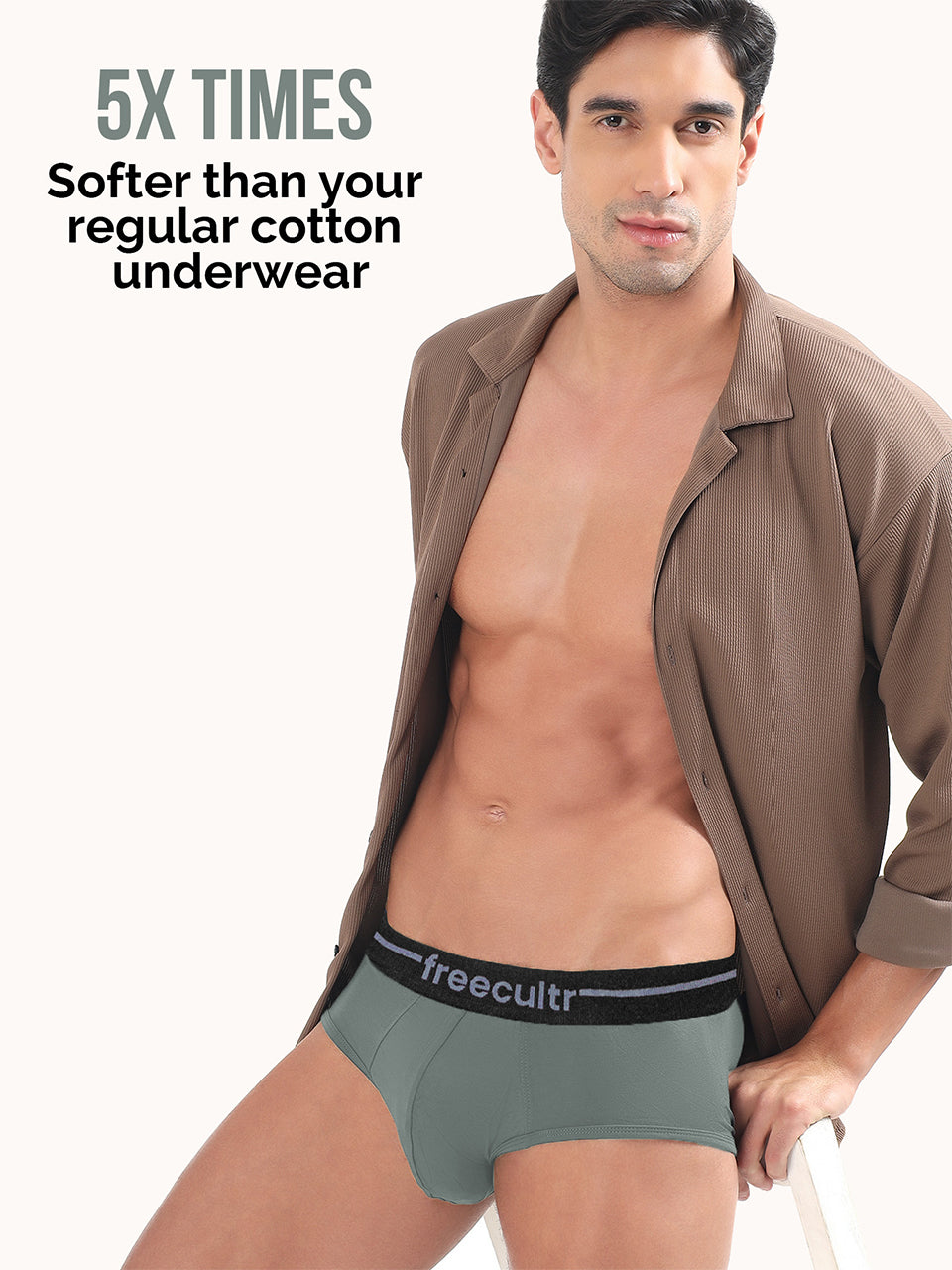 Men’s Adaptive Cotton Stretch Briefs Pack of 5